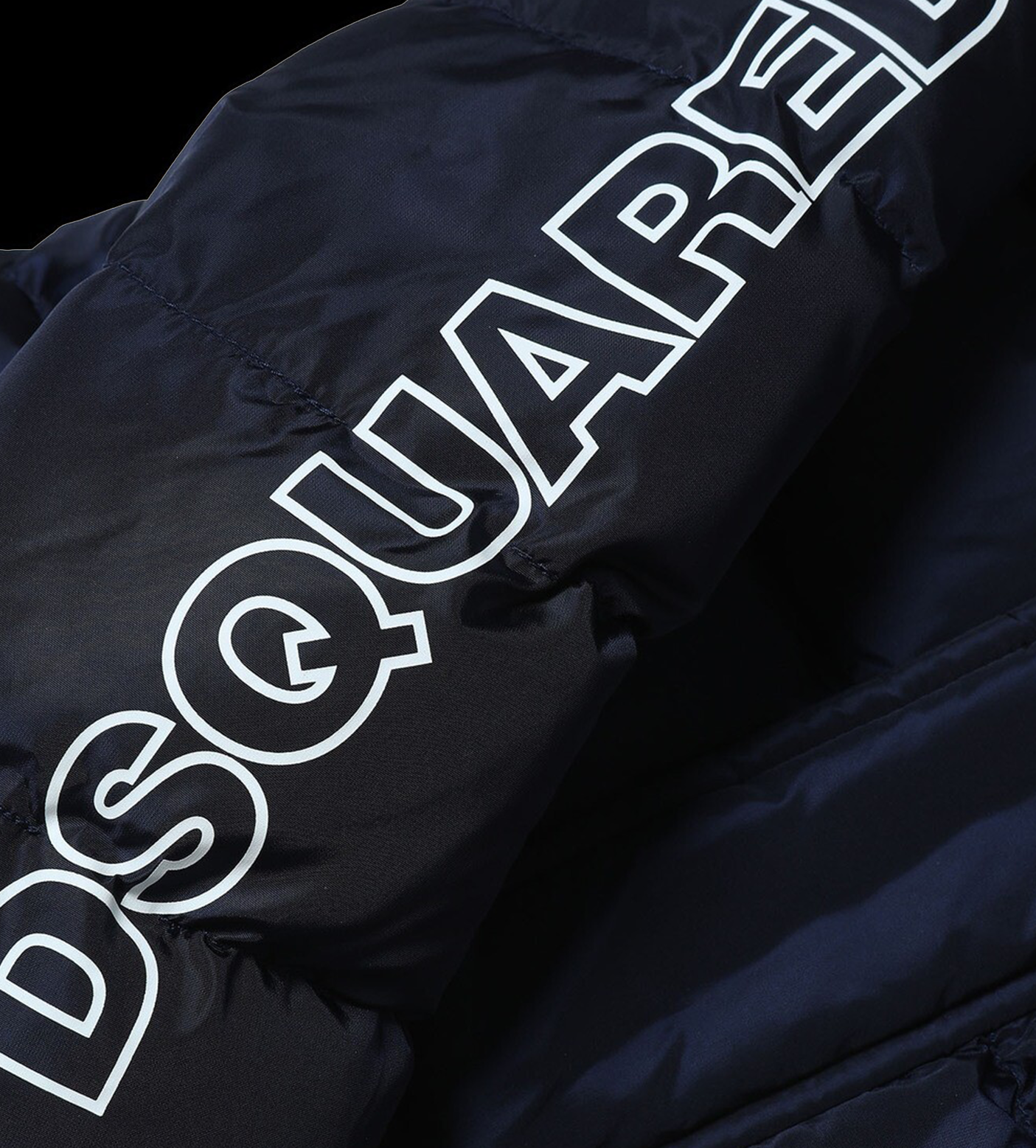 Baby Logo-Print Padded Coat Blue