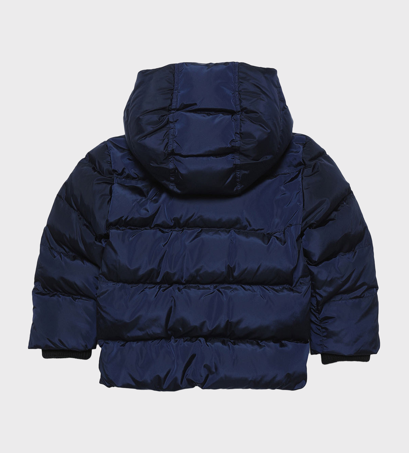 Baby Logo-Print Padded Coat Blue
