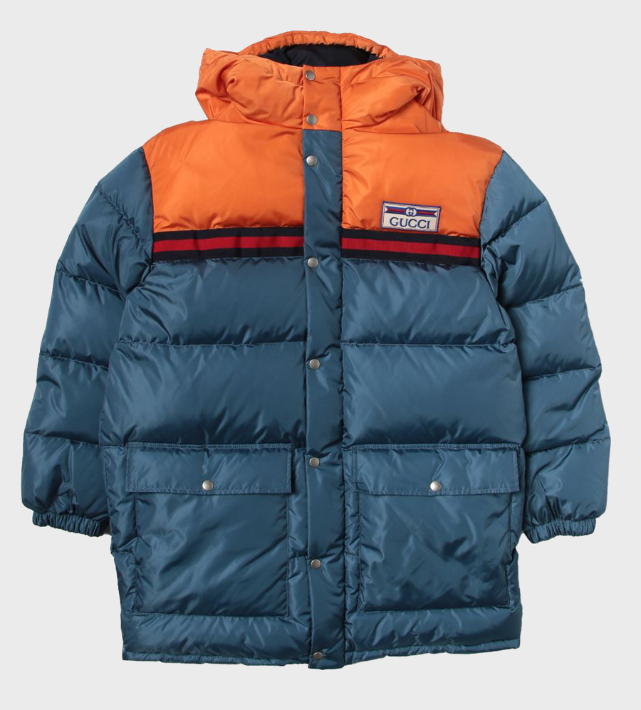 Logo Padded Jacket Blue