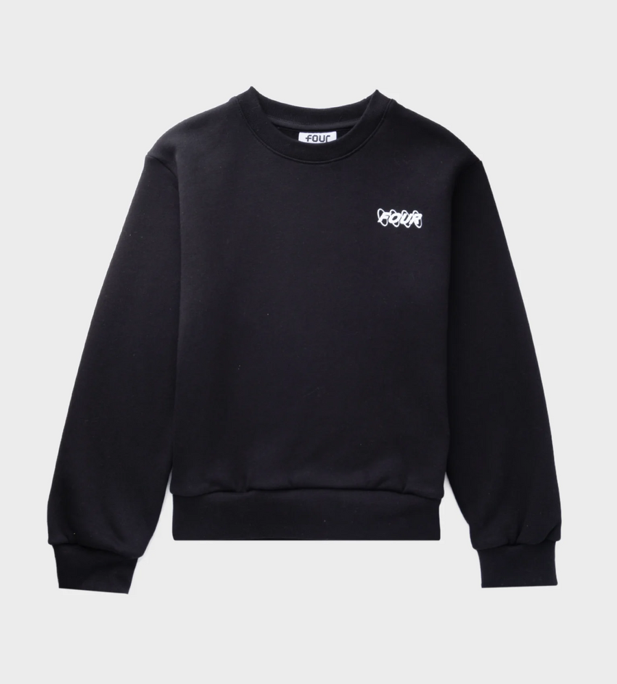 Circles Logo Crewneck Black