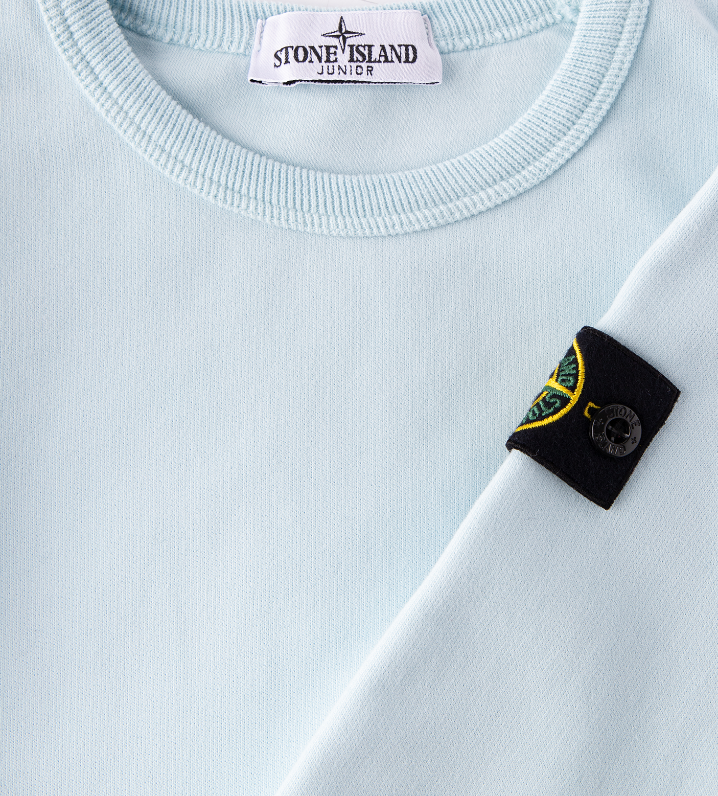 Compass Logo-Patch Sweatshirt Light Blue