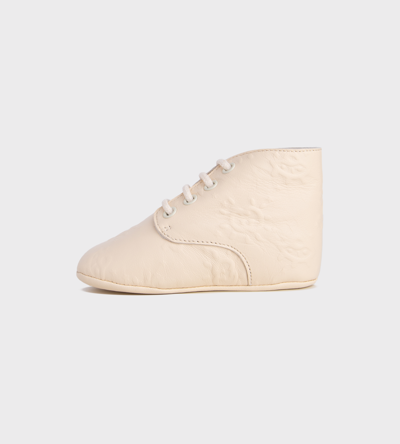 Interlocking G Lace-up Leather Boots Ivory