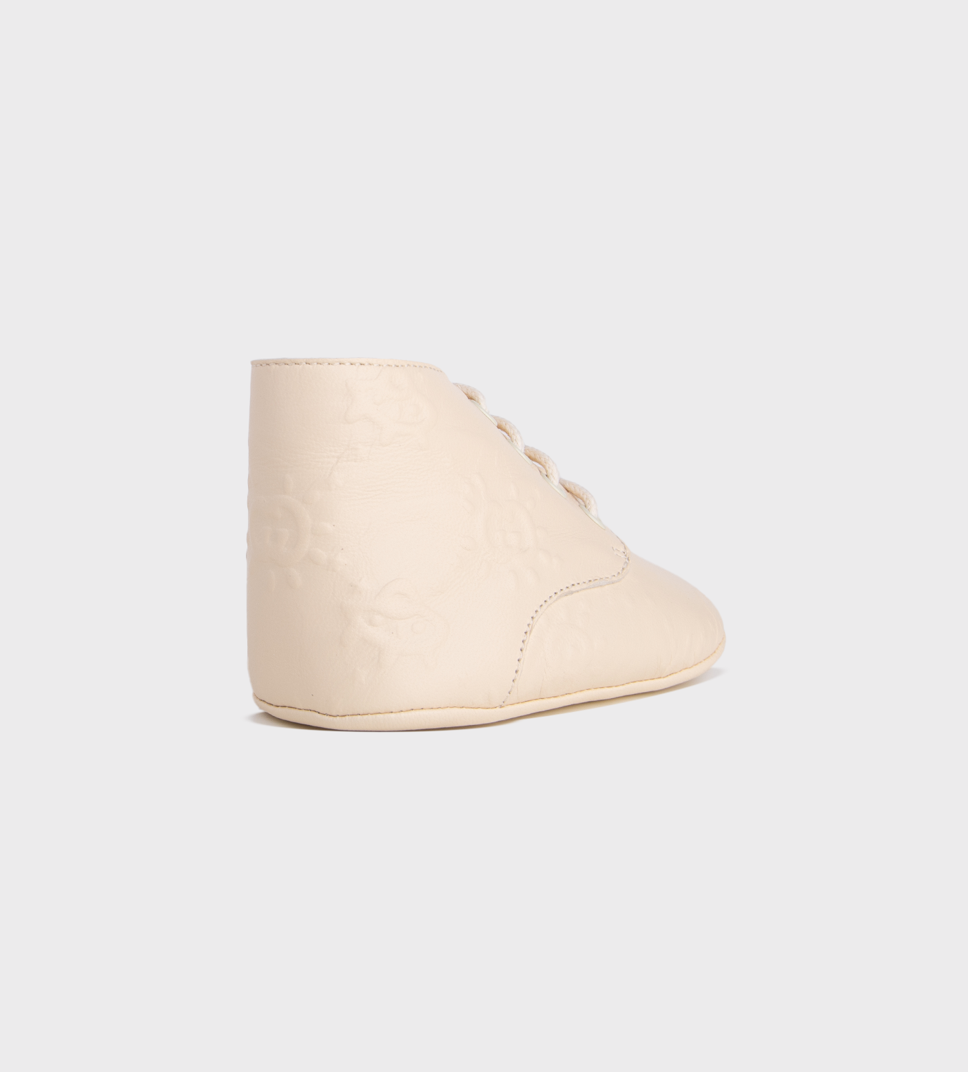 Interlocking G Lace-up Leather Boots Ivory