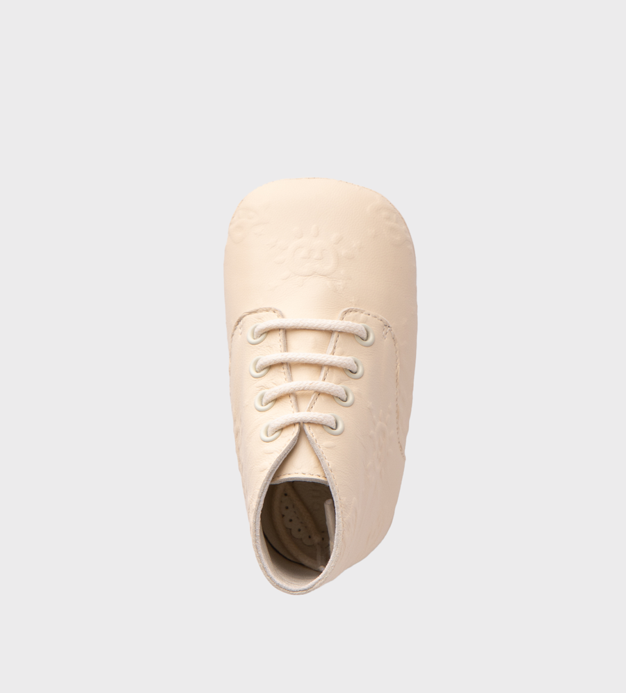 Interlocking G Lace-up Leather Boots Ivory