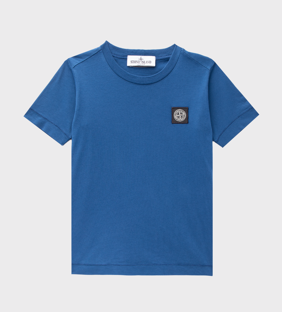 Compass-Patch Cotton T-shirt Navy Blue
