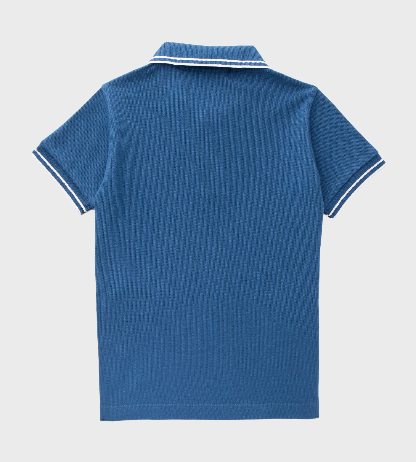 Compass Logo-Patch Polo Shirt Navy Blue