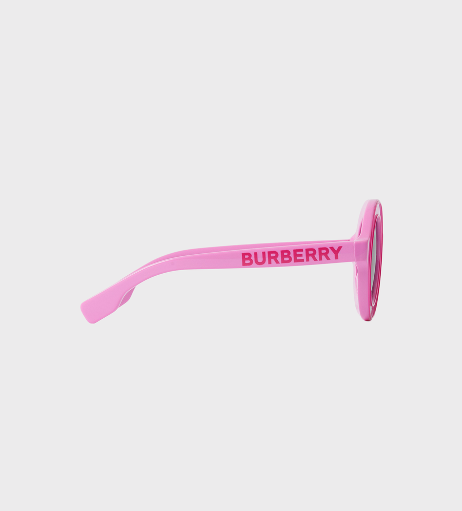 Logo Detail Round Frame Sunglasses Pink