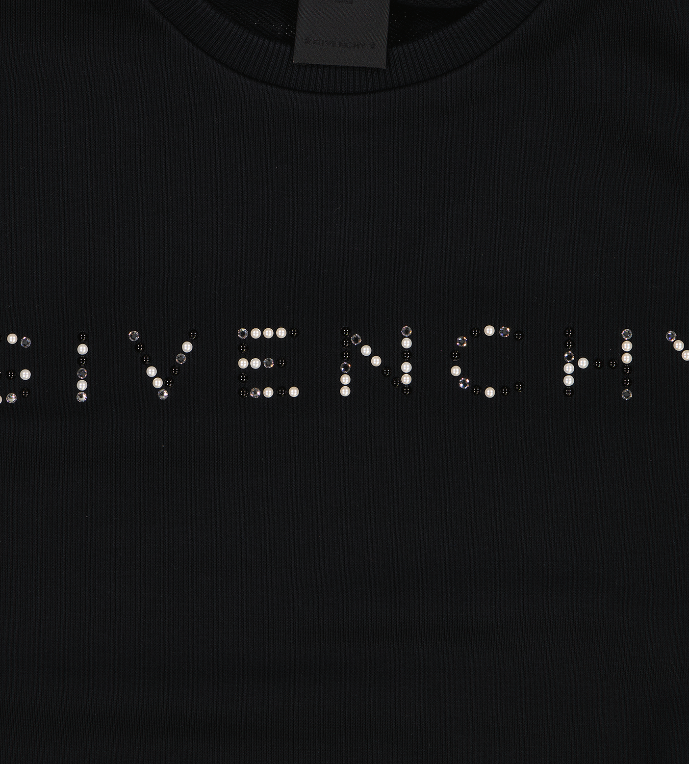 Stud-Logo Crewneck Sweatshirt Black