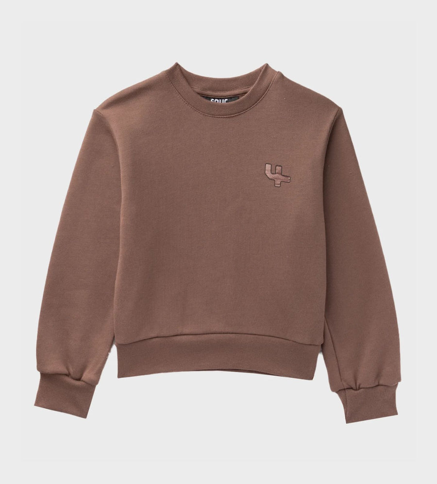 Outline Logo Crewneck Coffee Quartz