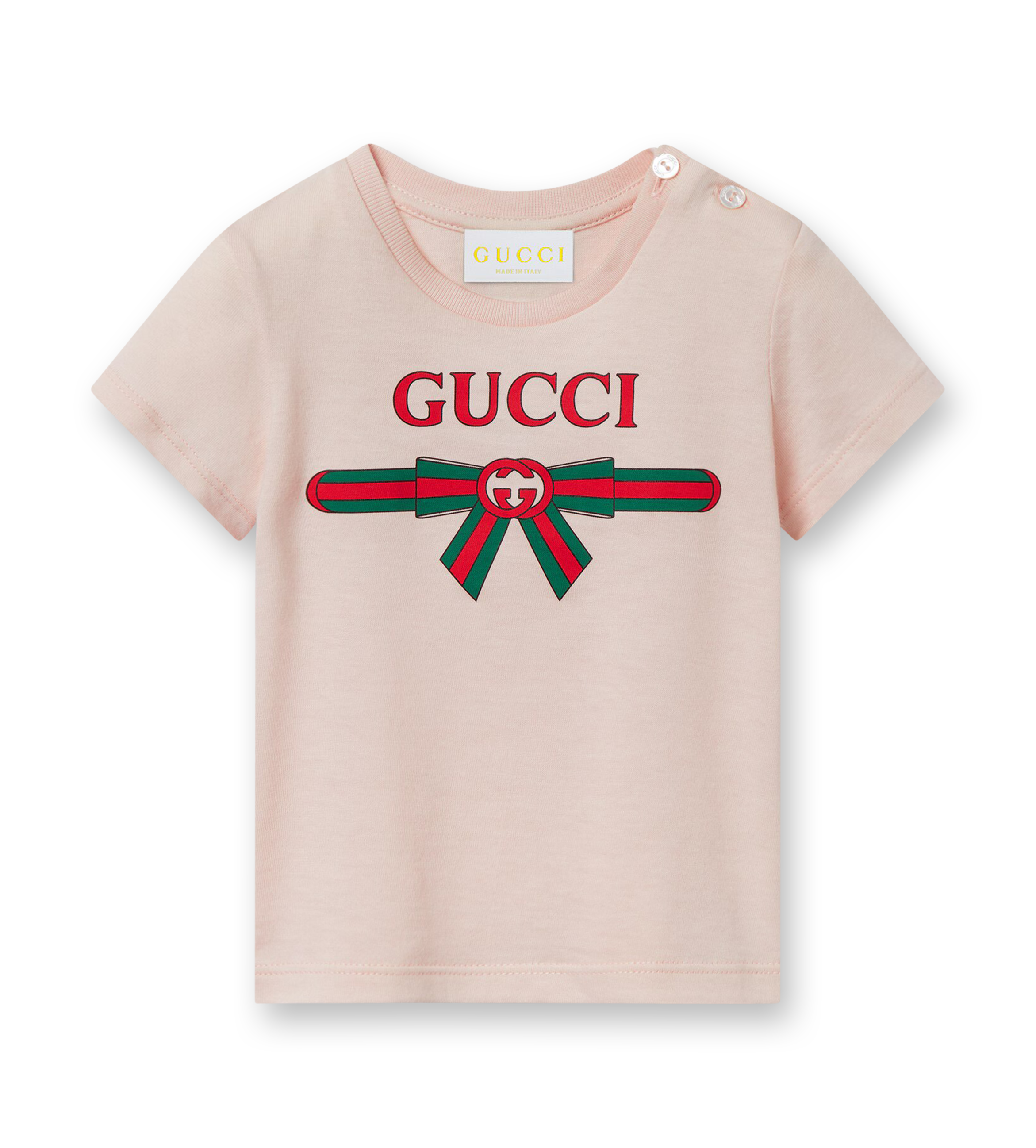 Baby Printed Cotton T-shirt Light Pink