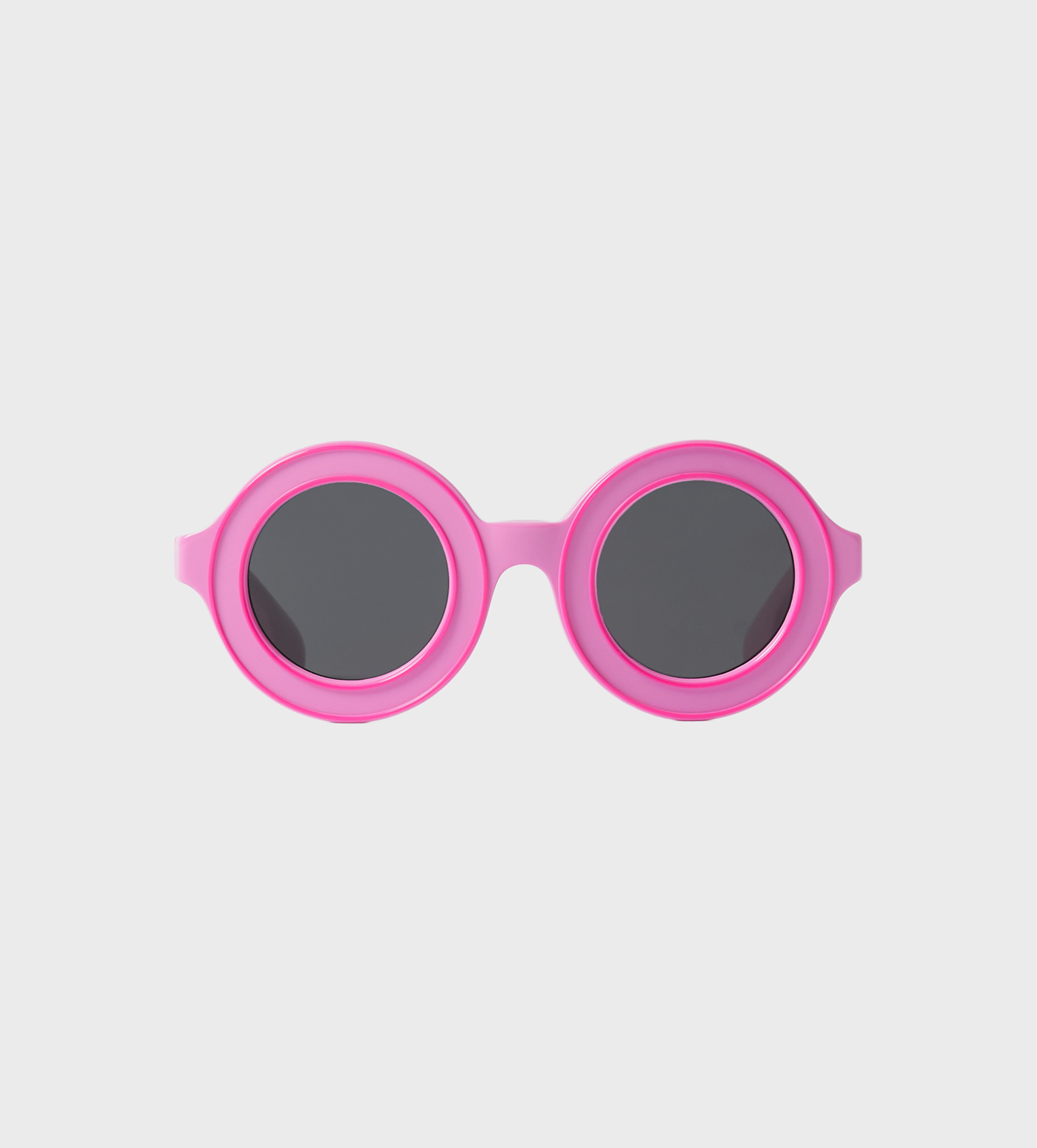Logo Detail Round Frame Sunglasses Pink