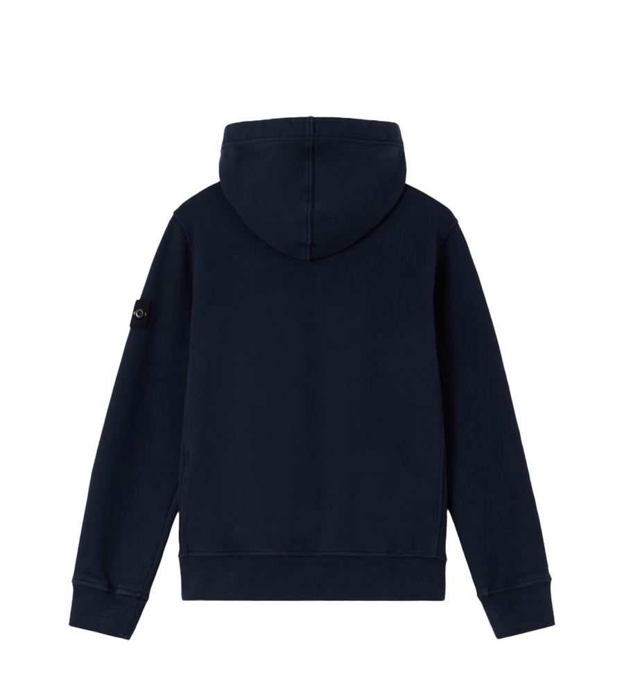 Stone Island Cotton Fleece Hooded Sweatshirt in Navy (Kids)