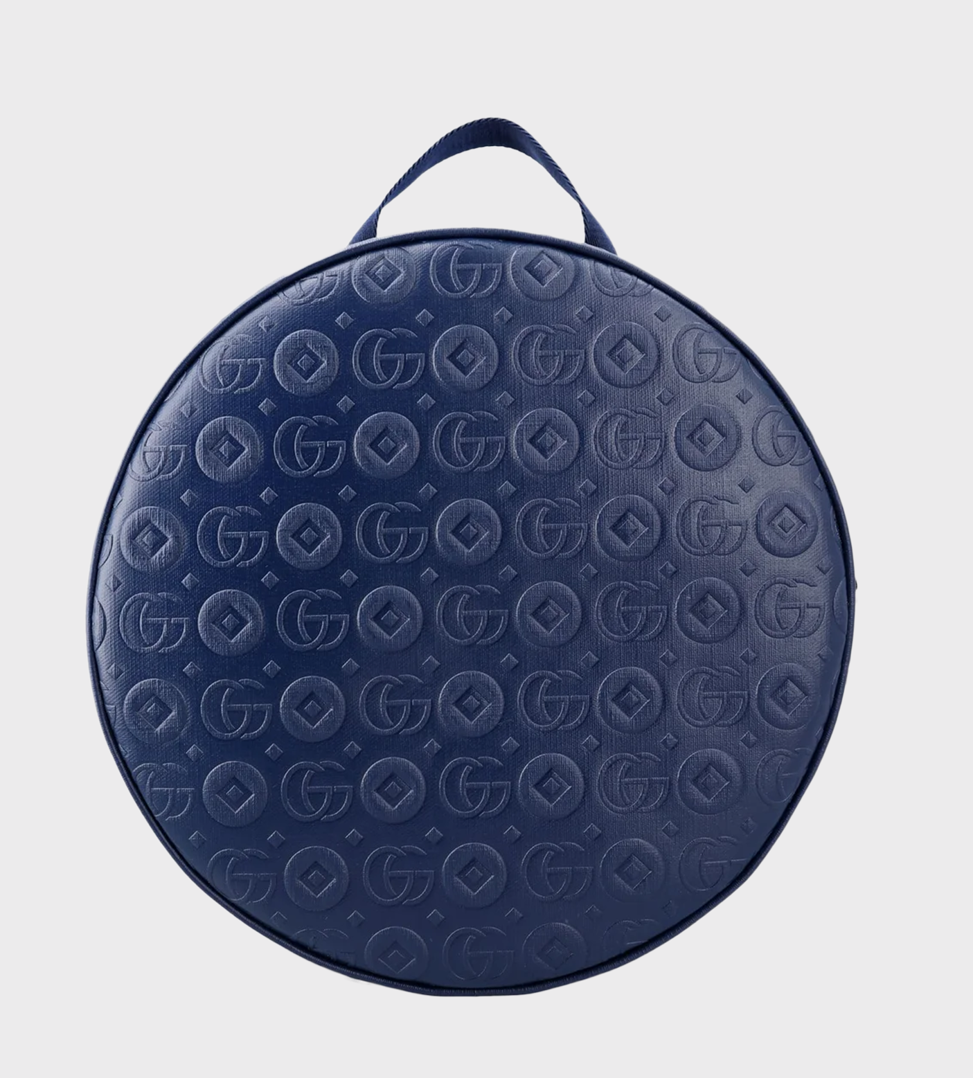 Interlocking G Logo Leather Backpack Blue
