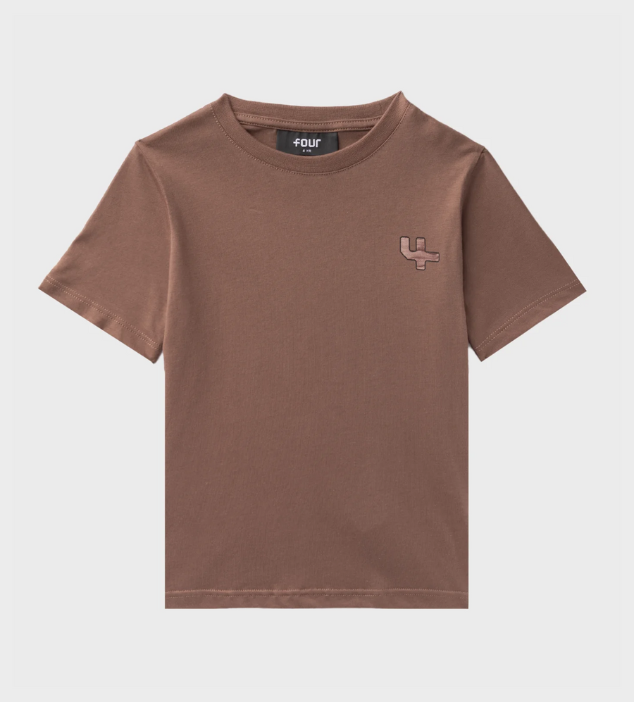 Outline Logo T-shirt Coffee Quartz