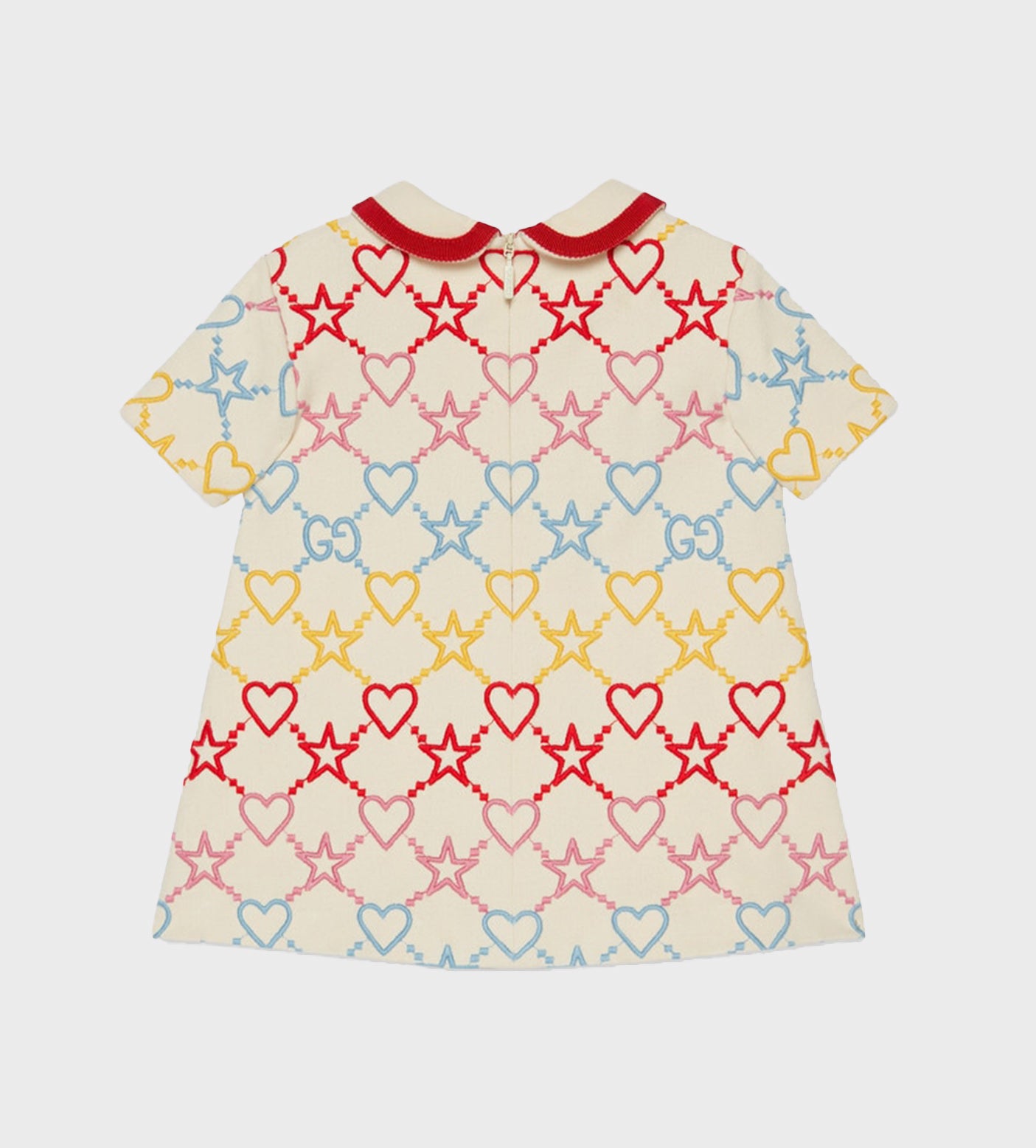 Baby GG Hearts Short-Sleeved Dress Almond