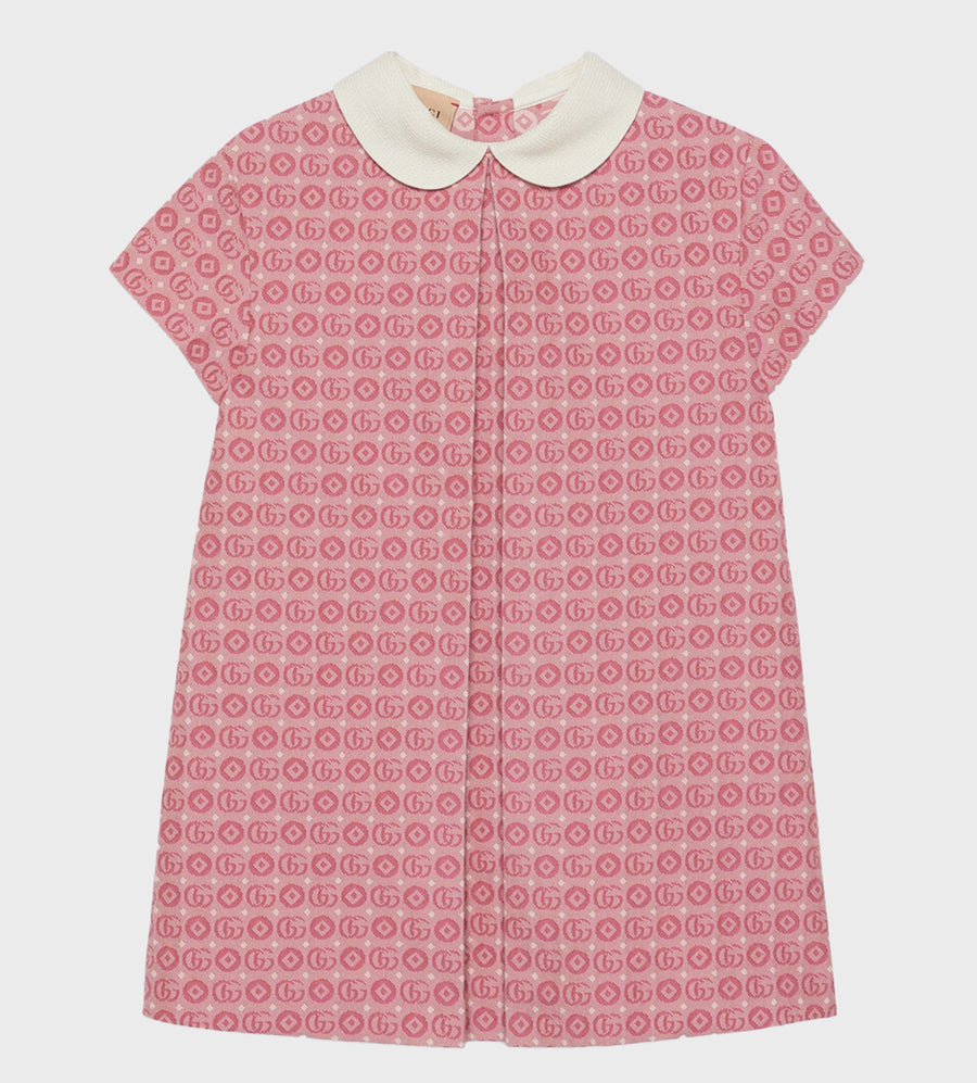 Baby Double G Jacquard Dress Pink