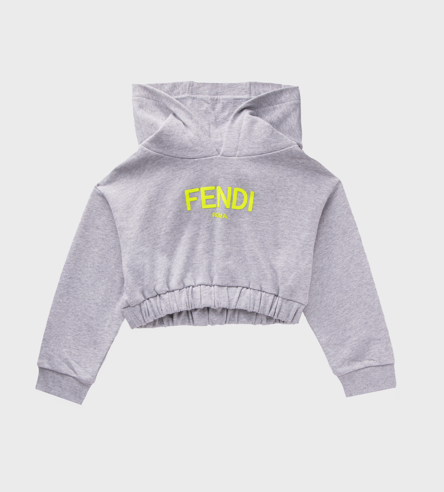 Logo Hooded Top Grey