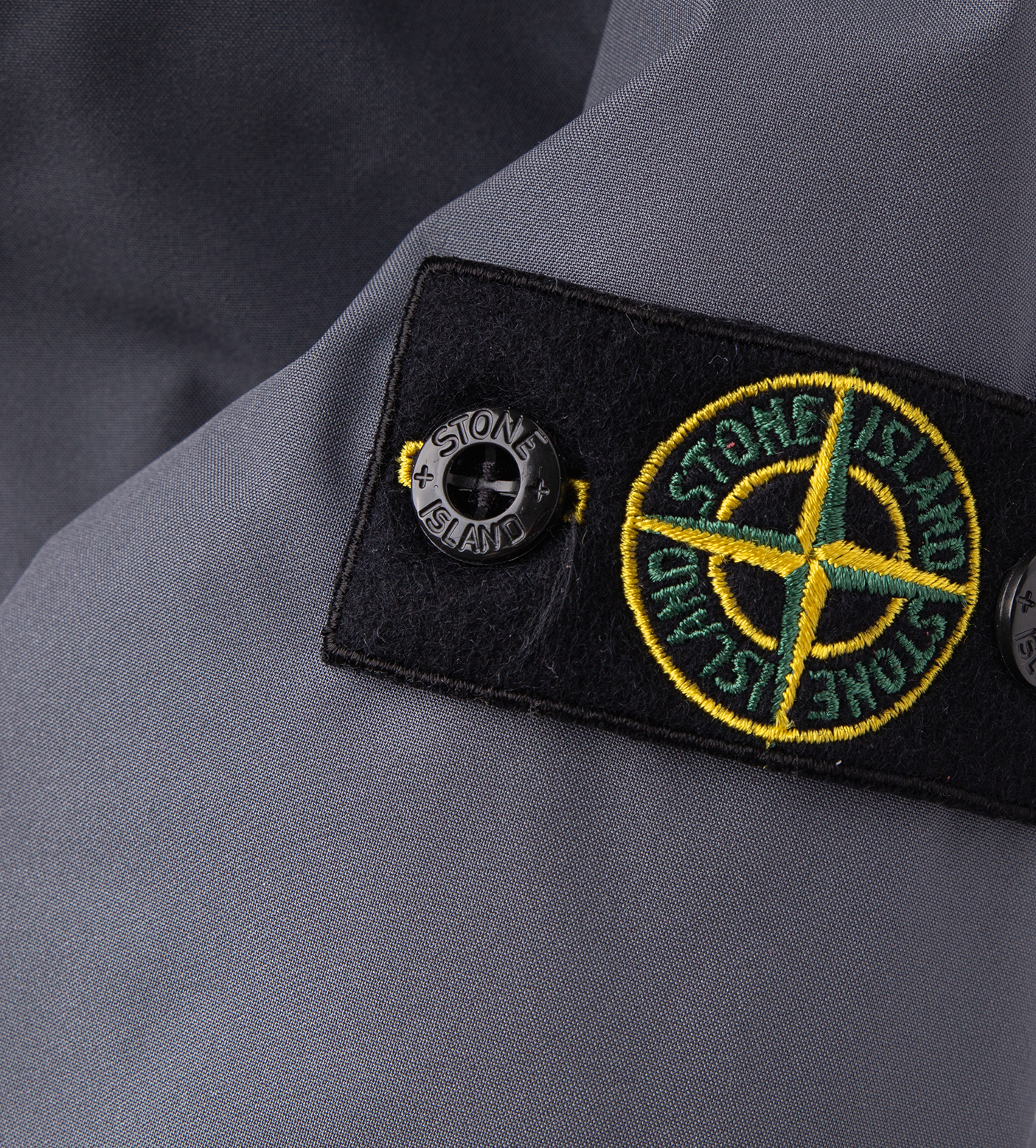 Compass-Appliqué Zip-Up Jacket Blue