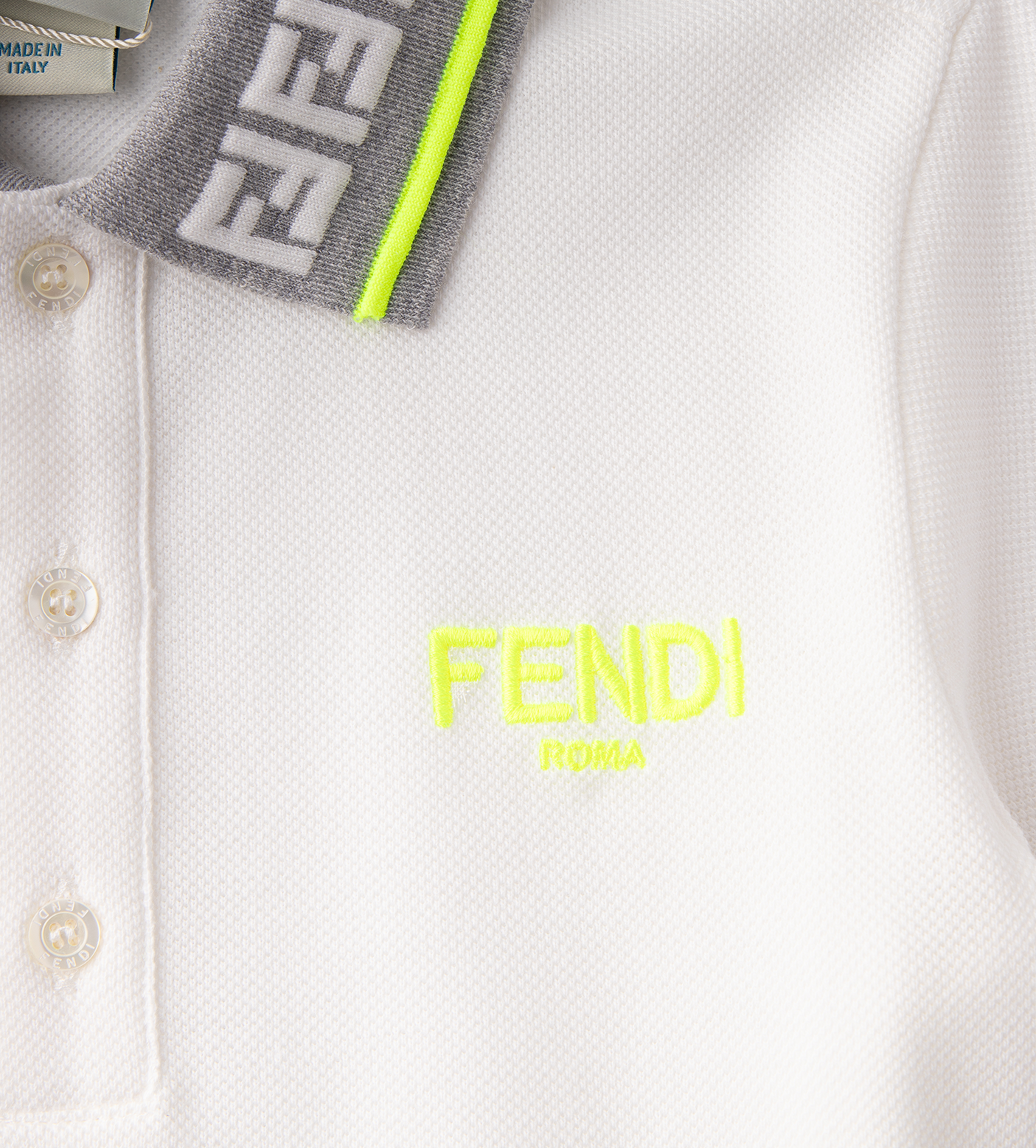 Logo Embroidered Polo Shirt White