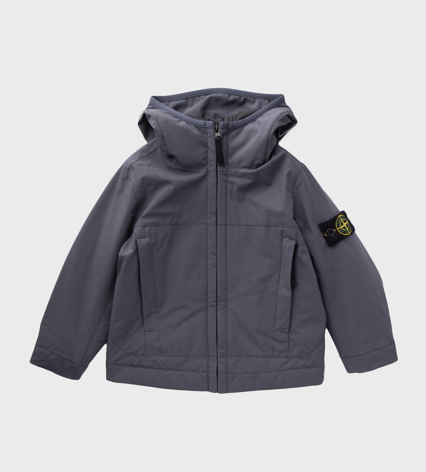 Compass-Appliqué Zip-Up Jacket Blue