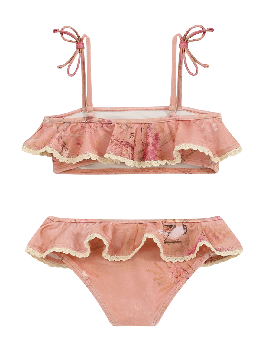 Zimmermann Cascadian Trim Bikini in Pink Botanical Floral (Kids)