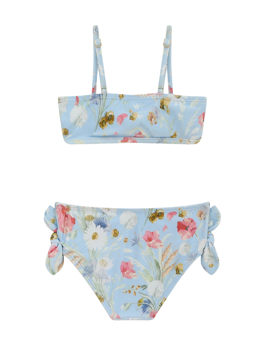 Zimmermann Lucky Tie Bikini in Blue Bouquet Floral (Kids)