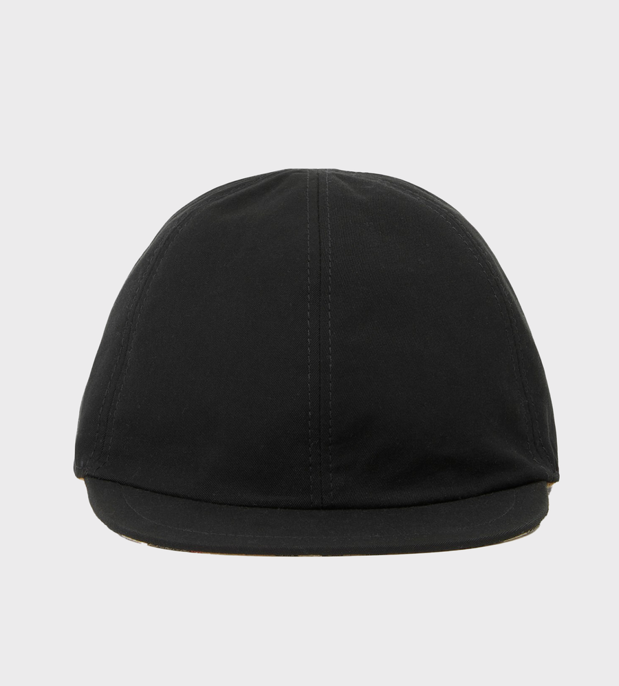 Vintage Check reversible Cotton Cap Black