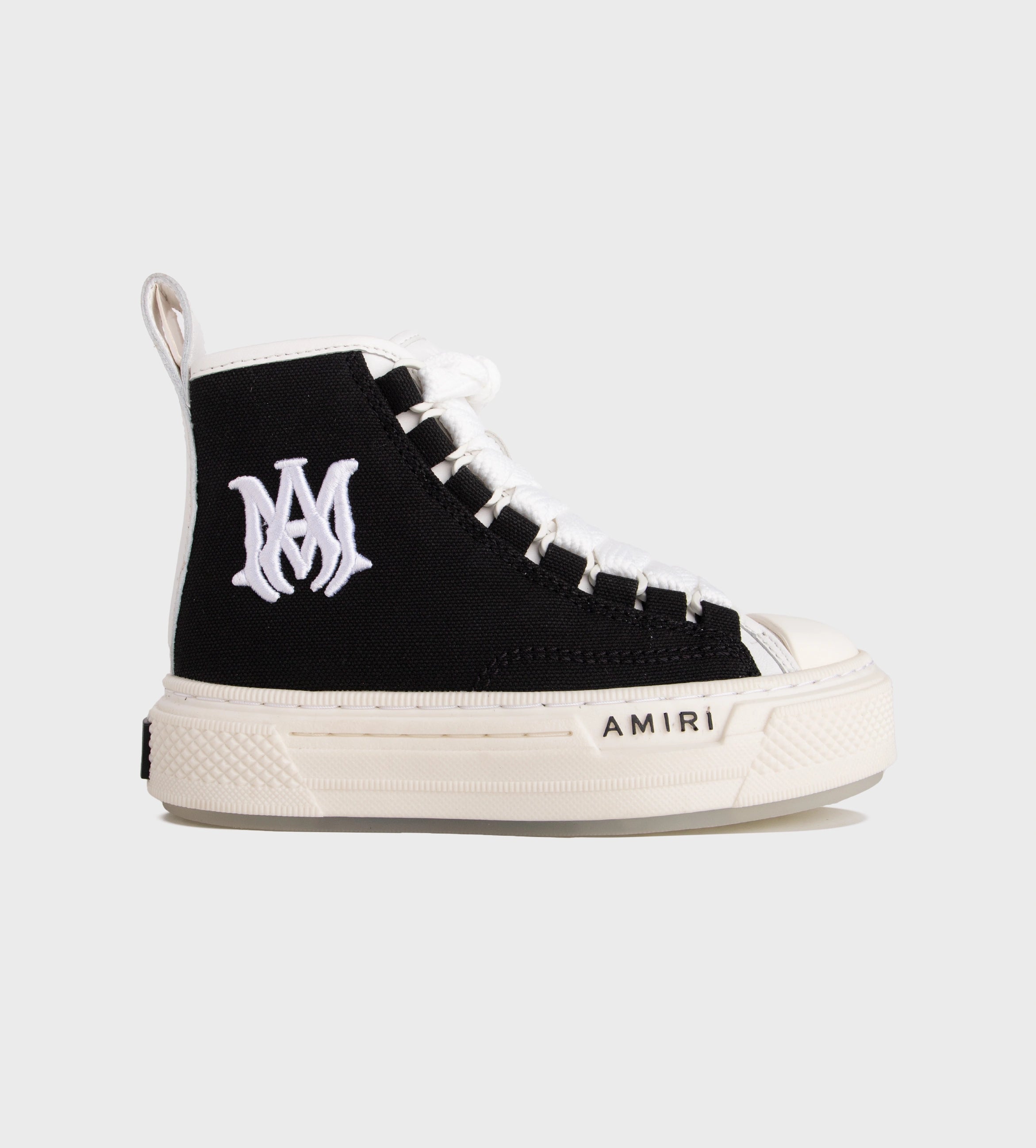 High Top Rubber Sole Sneakers Black