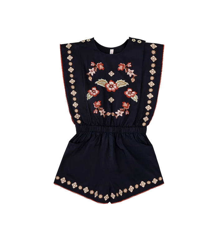Kids Aster Embroidery Speelpakje Donker Marine