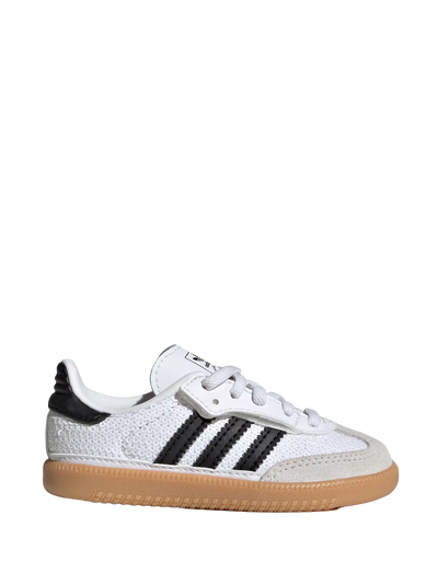 Kids Samba OG Comfort Sluiting Elastische Veterschoenen Wit Met Zwart