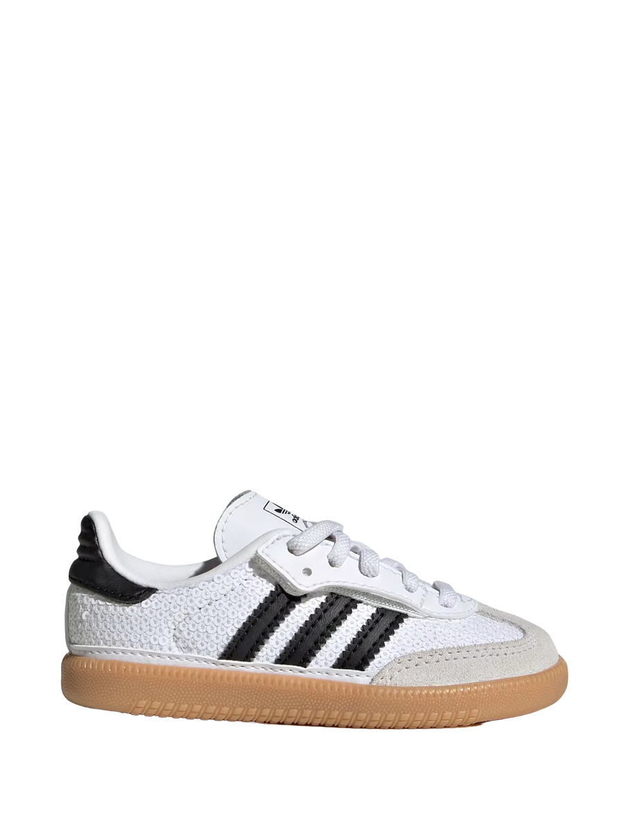 Kids Samba OG Comfort Sluiting Elastische Veterschoenen Wit Met Zwart