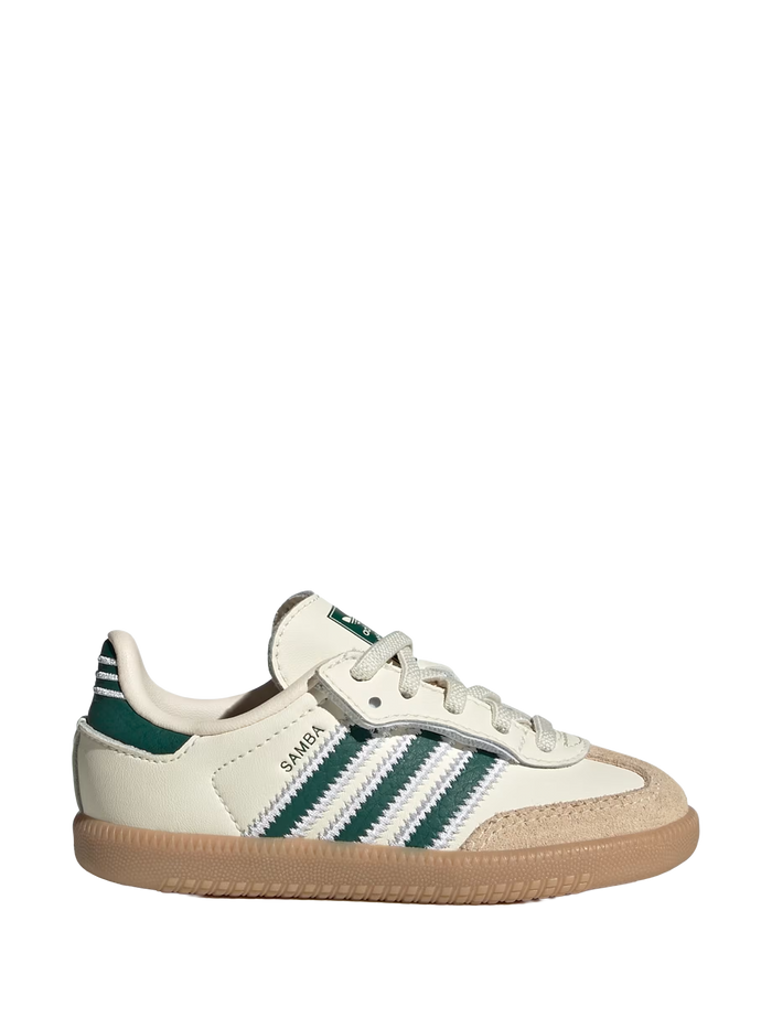 Kids Samba OG Comfort Sluiting Elastische Veterschoenen Wit / Groen