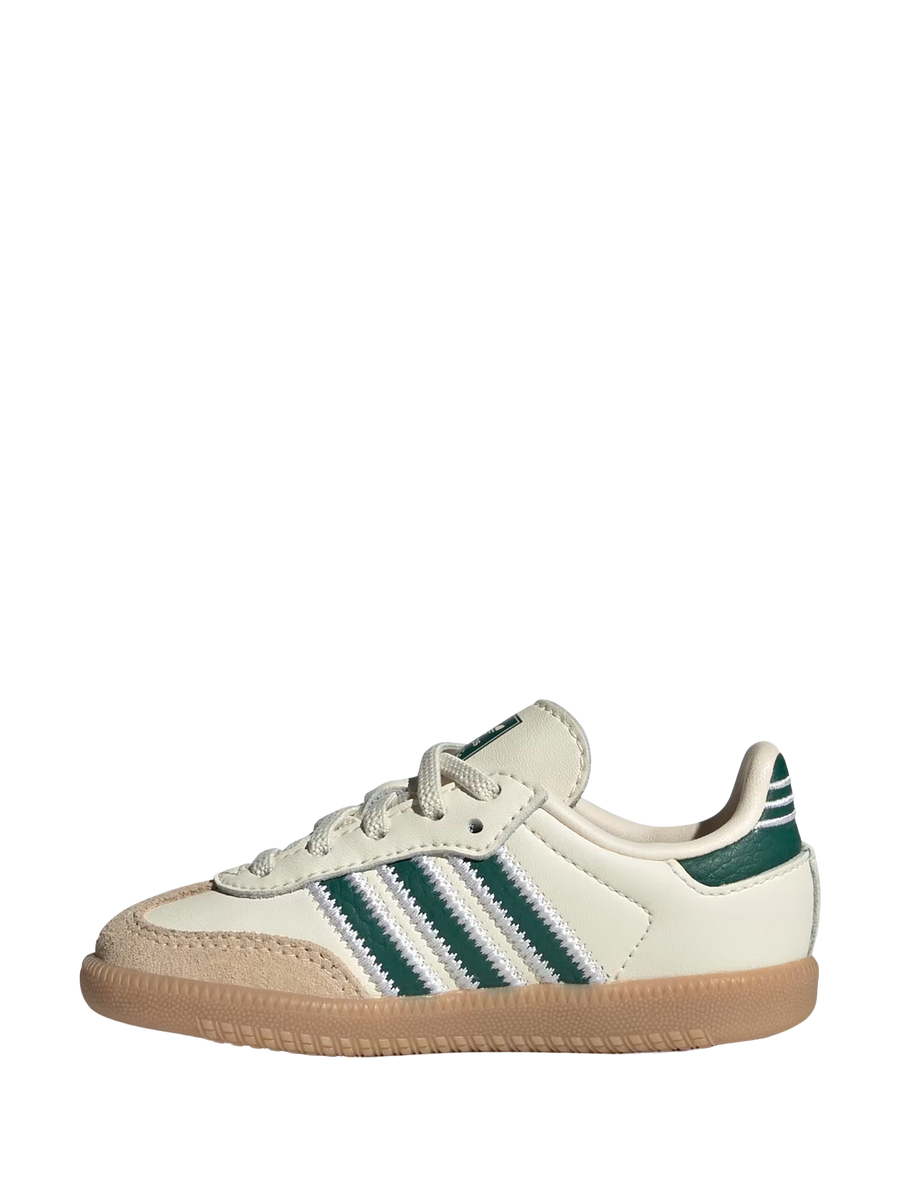 Kids Samba OG Comfort Sluiting Elastische Veterschoenen Wit / Groen
