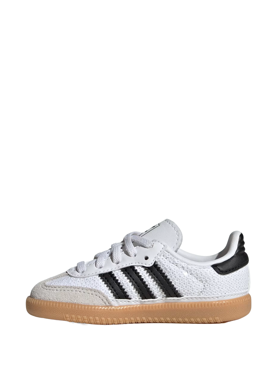 Kids Samba OG Comfort Sluiting Elastische Veterschoenen Wit Met Zwart
