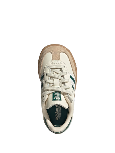 Kids Samba OG Comfort Sluiting Elastische Veterschoenen Wit / Groen