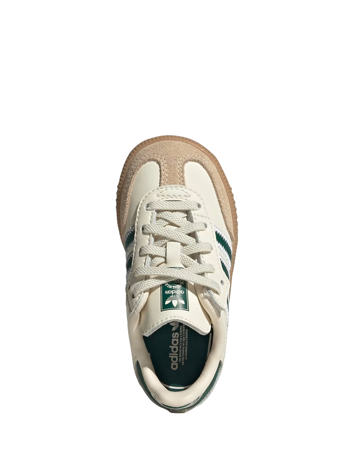 Kids Samba OG Comfort Sluiting Elastische Veterschoenen Wit / Groen