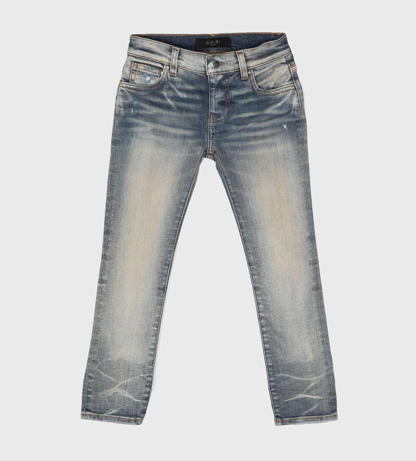 Distressed Slim-Cut Jeans Clay Indigo