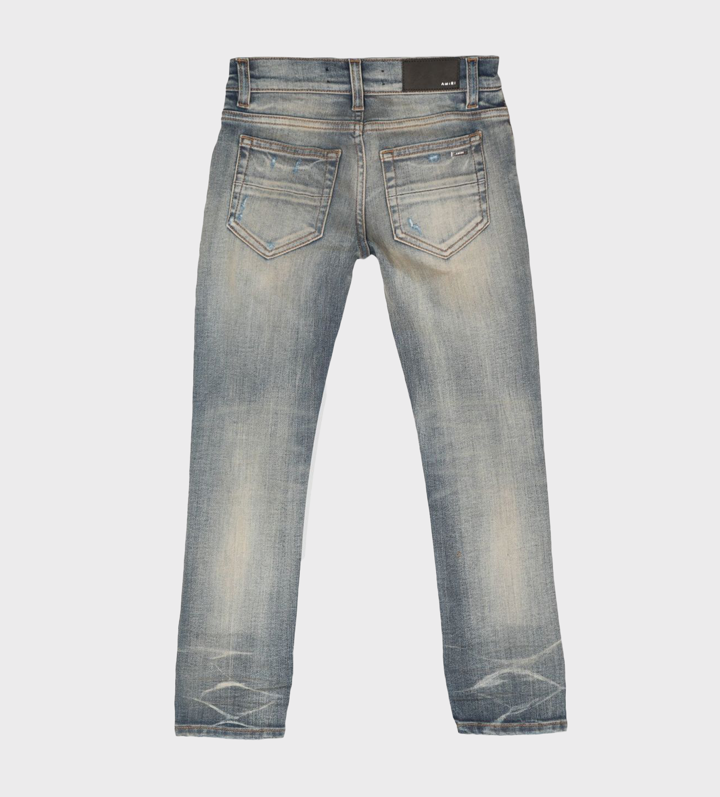 Distressed Slim-Cut Jeans Clay Indigo