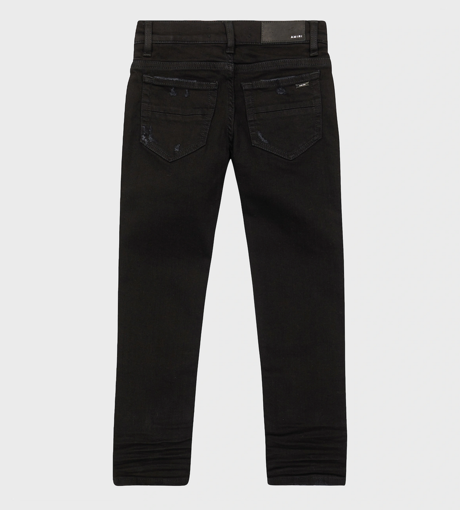 Distressed Denim Jeans Black