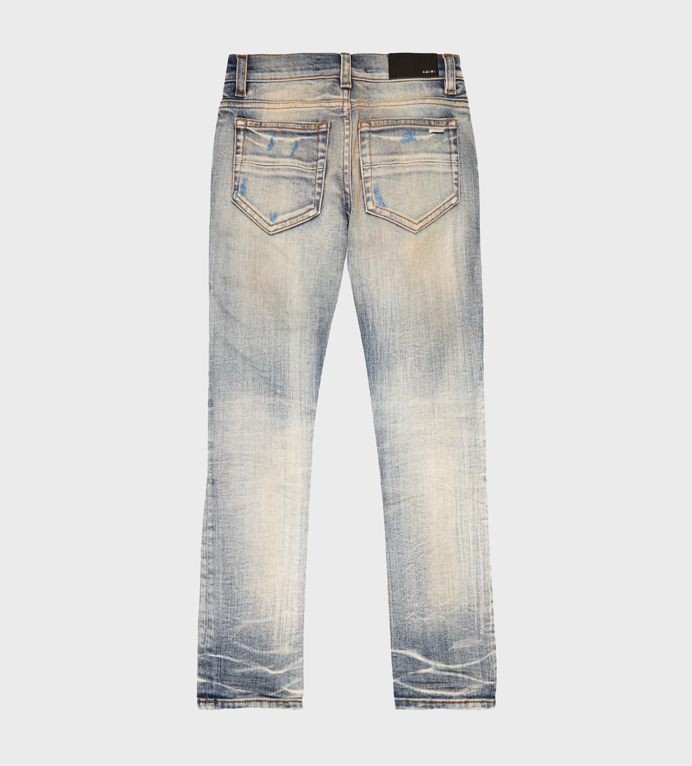 Distressed Slim-Cut Jeans Indigo Blue