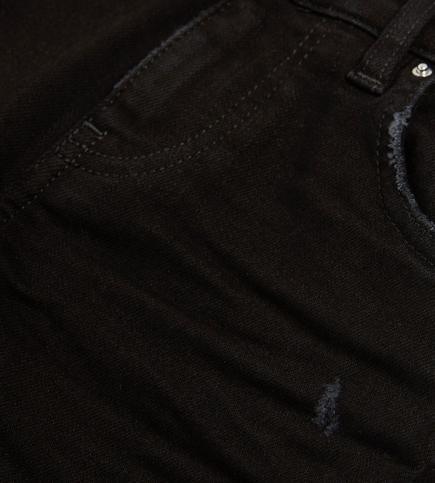 Distressed Denim Jeans Black