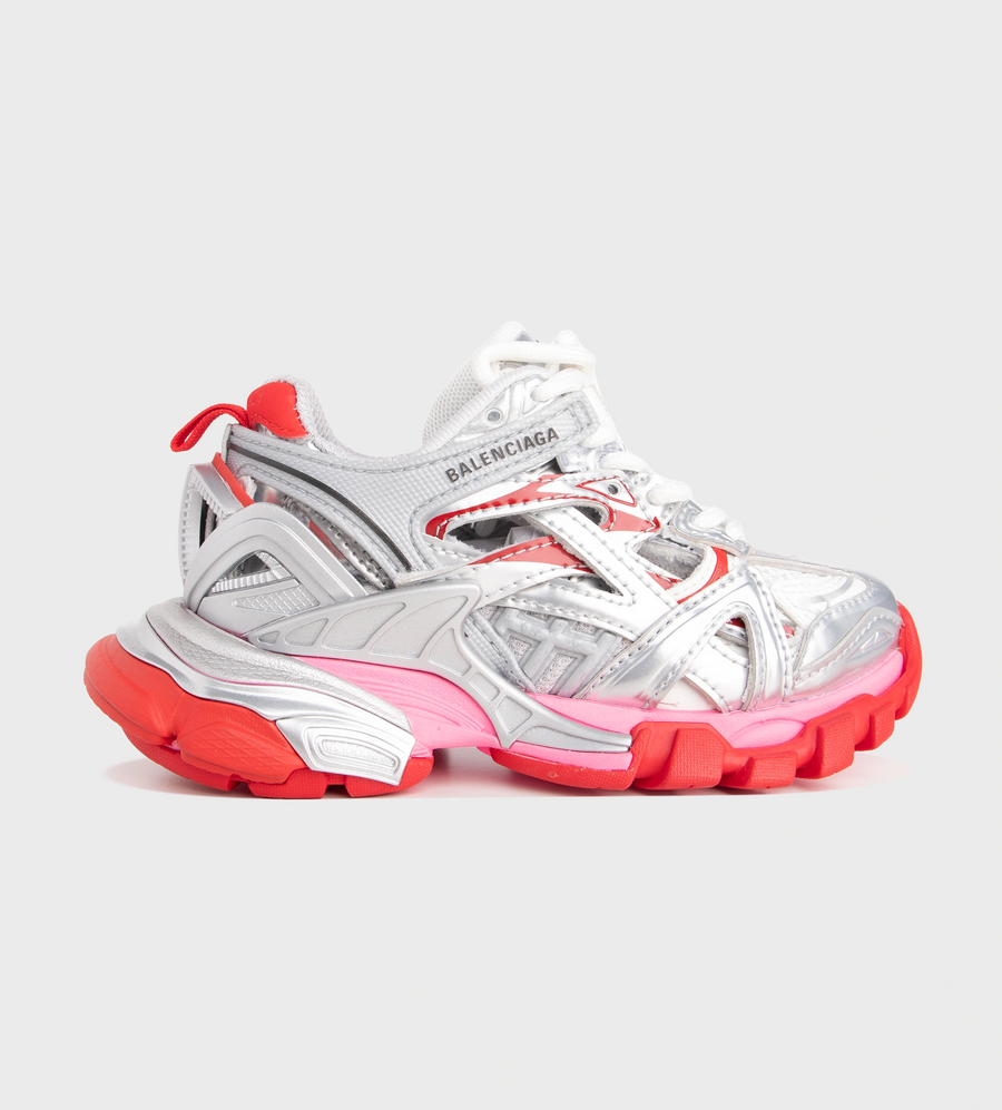 Track 2 Lace-Up Sneakers Silver Pink