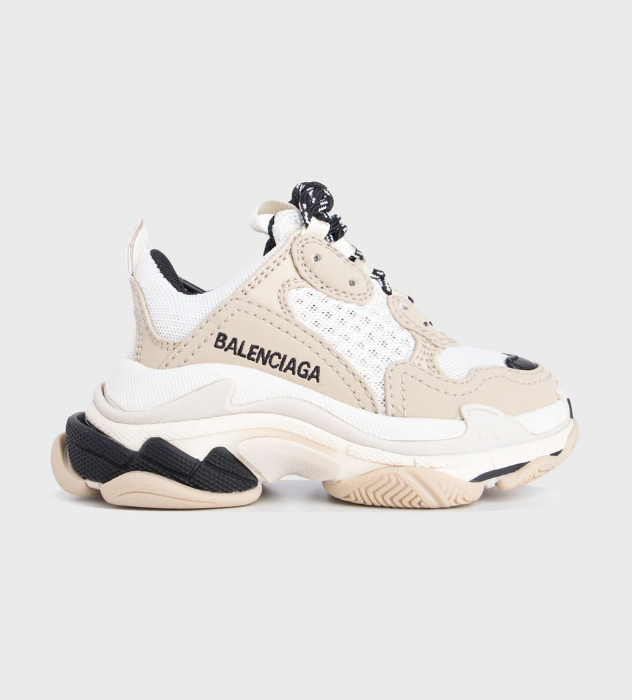 Triple S Panelled Sneakers Beige