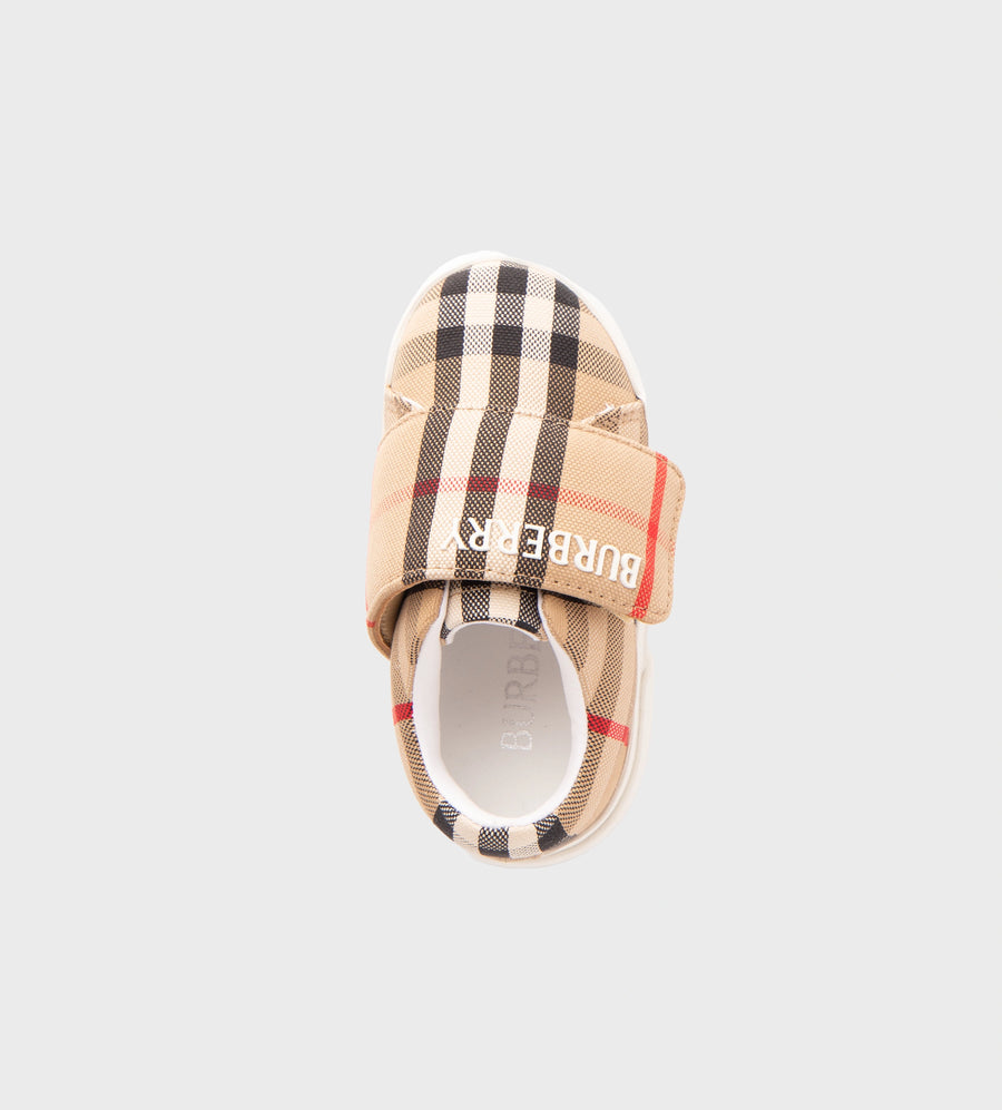 Baby Check Pattern Shoes Beige