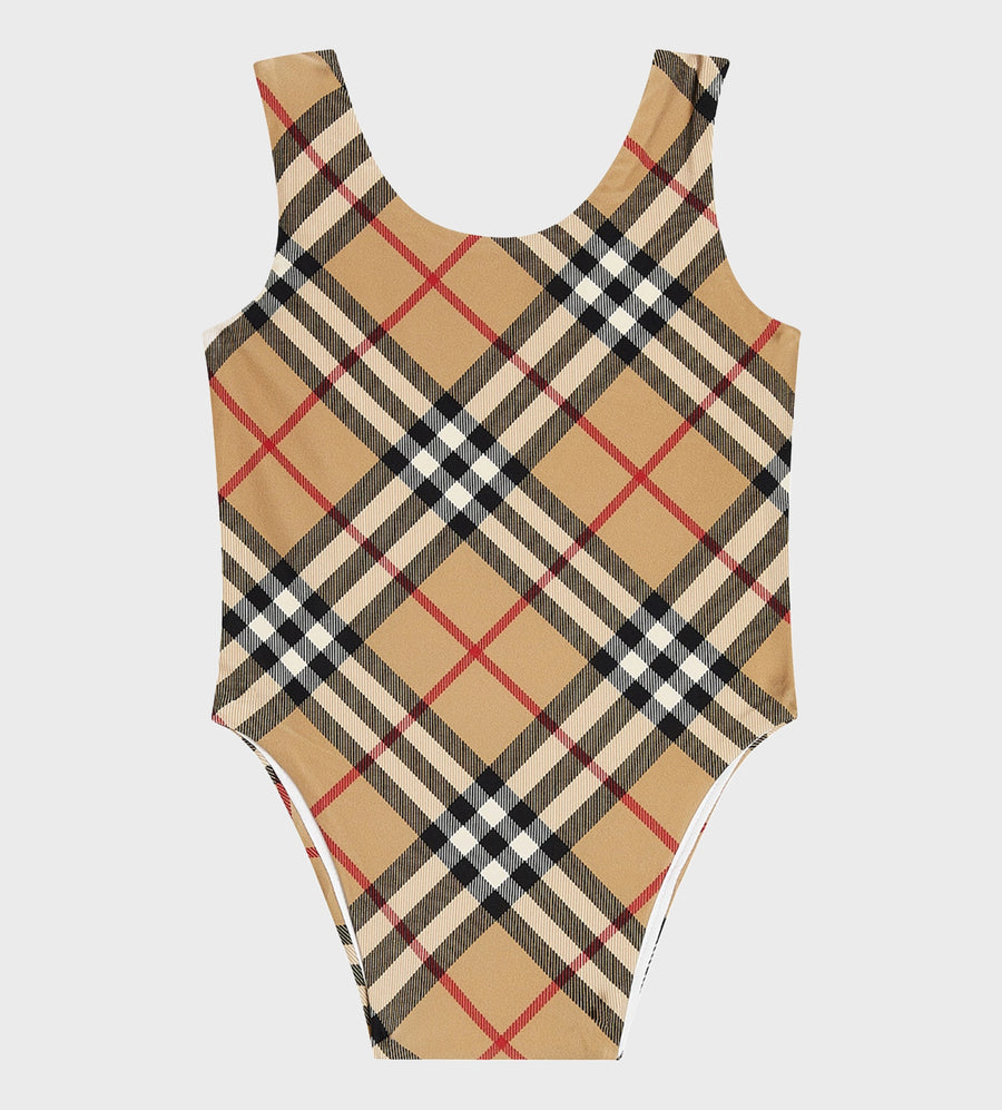 Baby Vintage Check Swimsuit Archive Beige