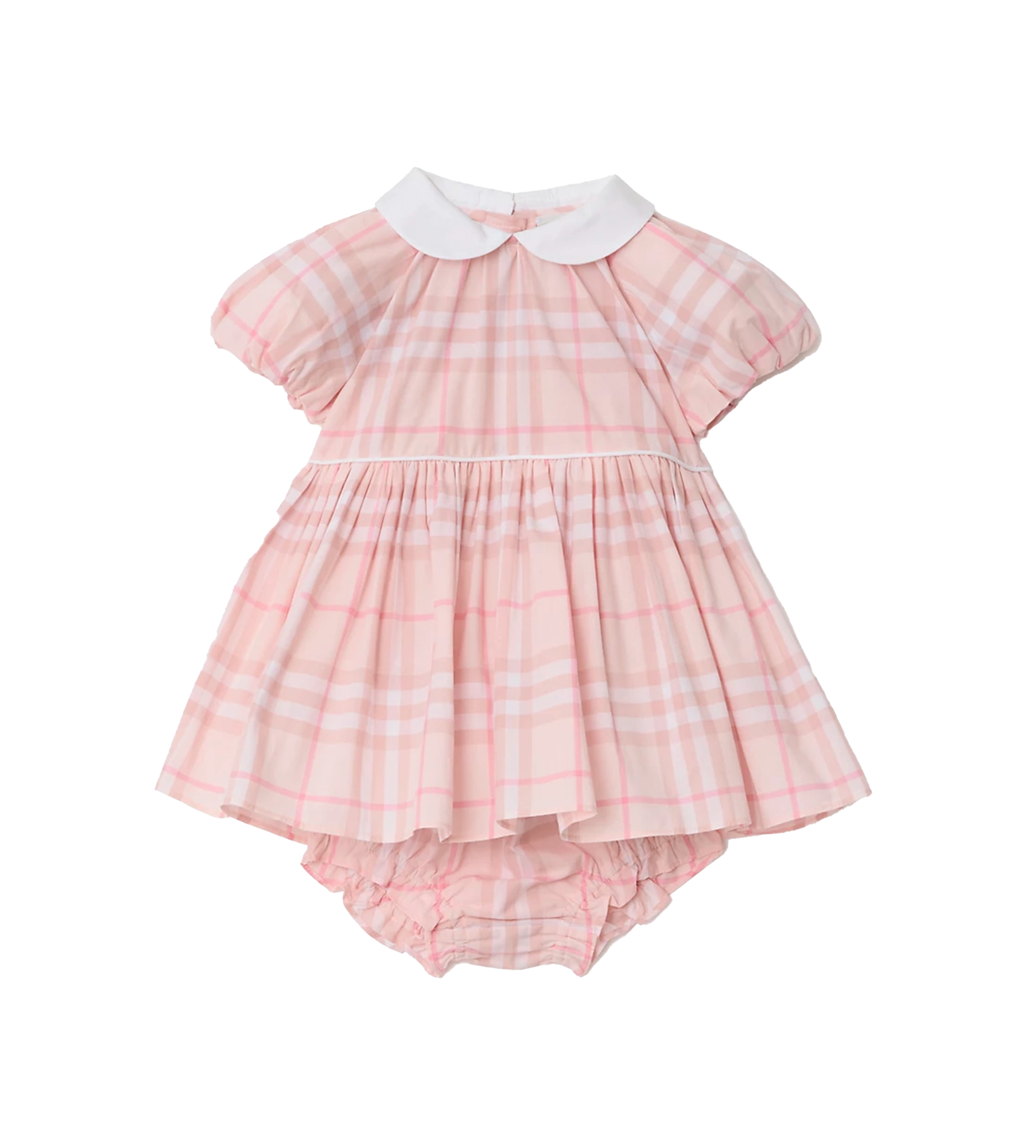 Burberry Check Cotton Dress with Bloomers in Ice Pink (Baby)