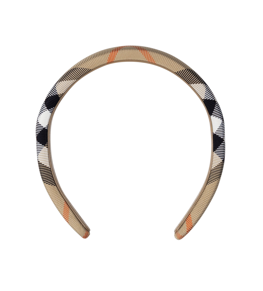 Burberry Check Nylon Headband in Sand (Kids)