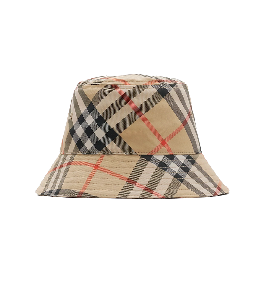 Burberry Check Reversable Bucket Hat in Sand (Kids)