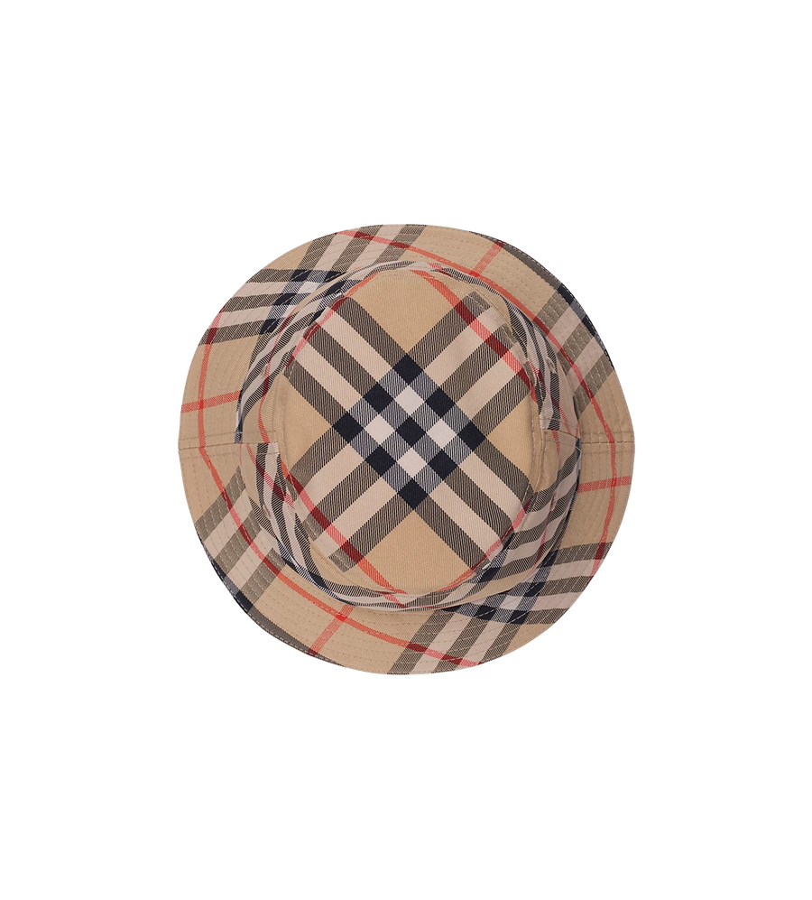 Burberry Check Reversable Bucket Hat in Sand (Kids)