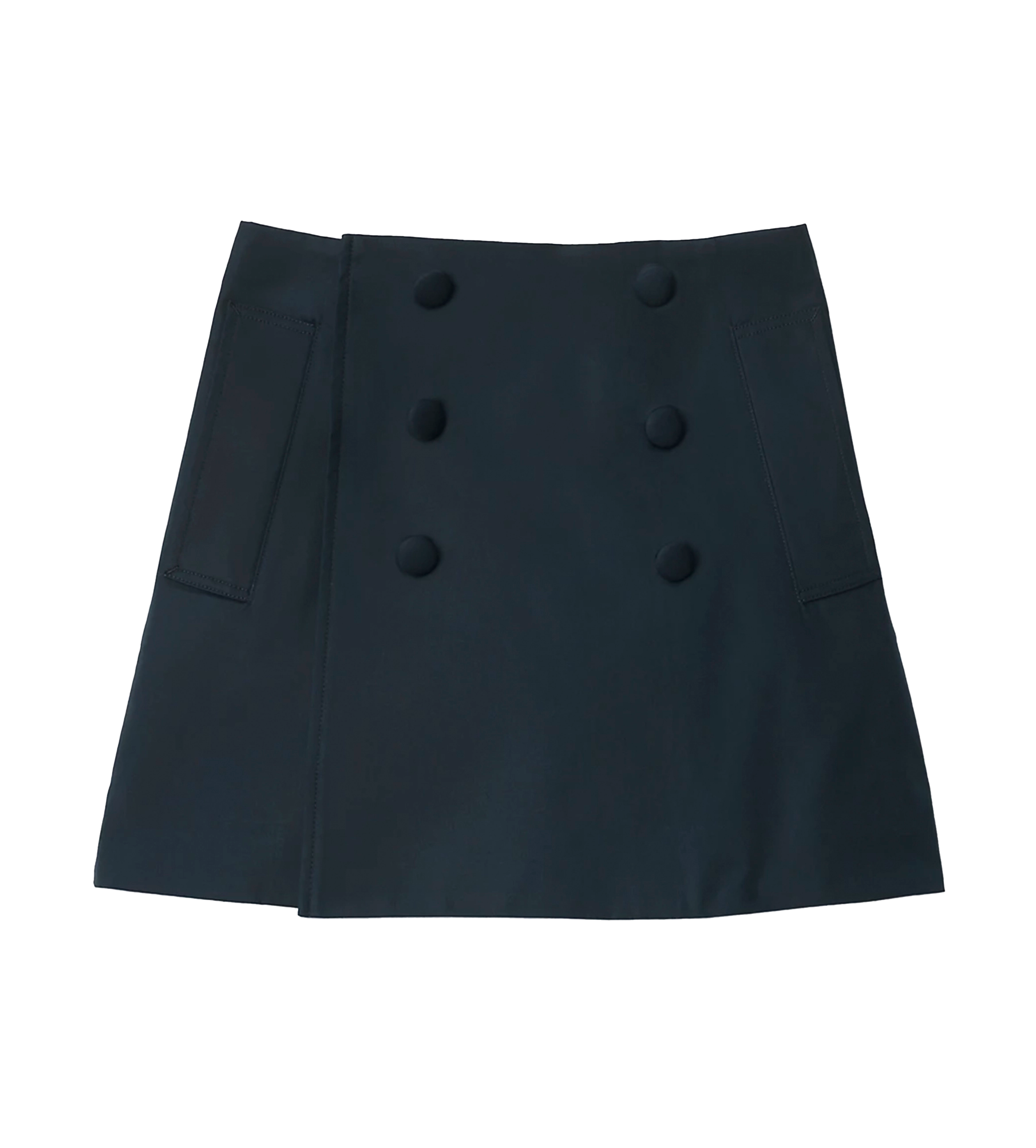 Burberry Cotton Wrap Trench Skirt in Navy (Kids)